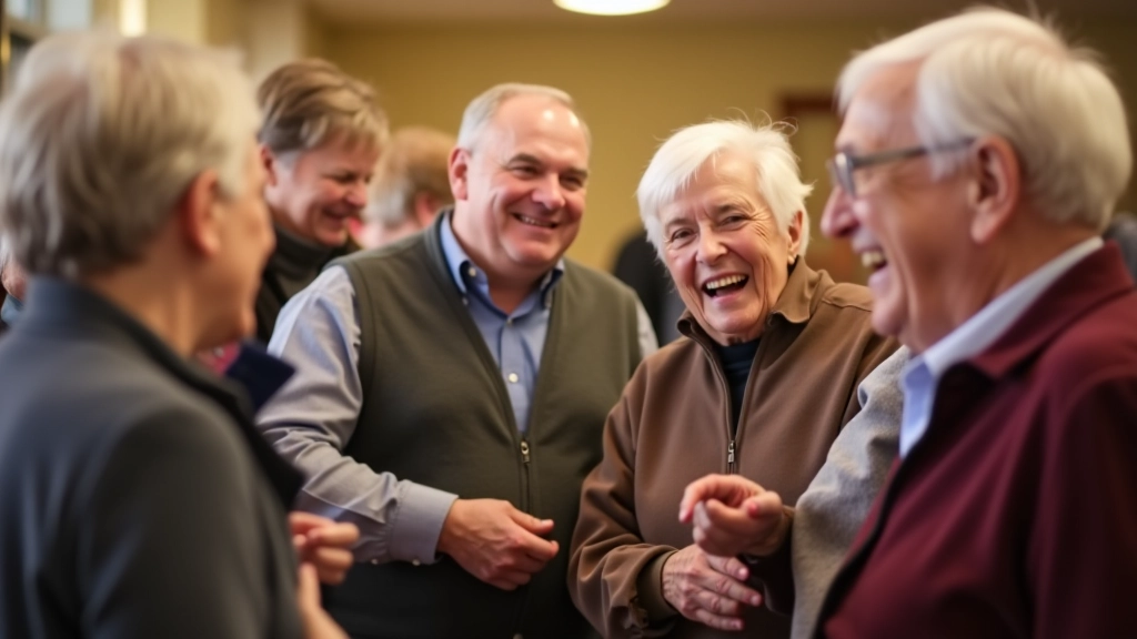 Adults socialising after a dance class in Waterford